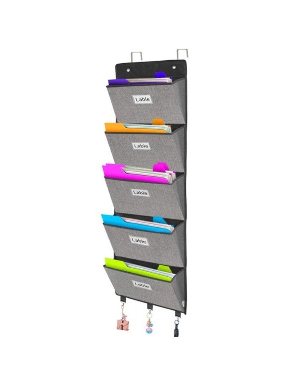 Over Door File Organizer Wall Hanging File Folders Office Homework Paper Storage